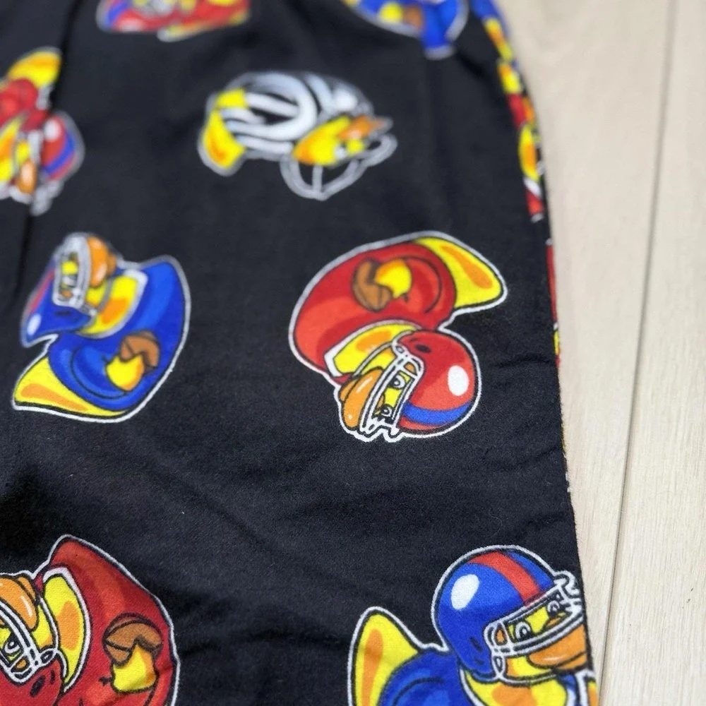 Mountain Ridge Men's Duck‎ Football Print Lounge Pants XXL Black Cotton NWT PJs